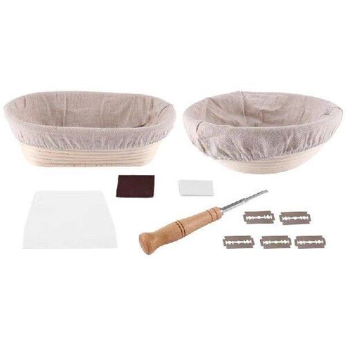 Sourdough Proofing Basket Of 2-10 Inch Oval, And 9 Inch
