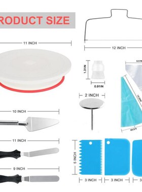130Pcs Cake Decorating Tools Baking Pastry Bag Tips Round Ca