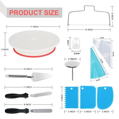 130Pcs Cake Decorating Tools Baking Pastry Bag Tips Round Ca