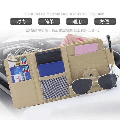 Car Styling Visor Organizer Auto Sun Visor Storage Pouch Car