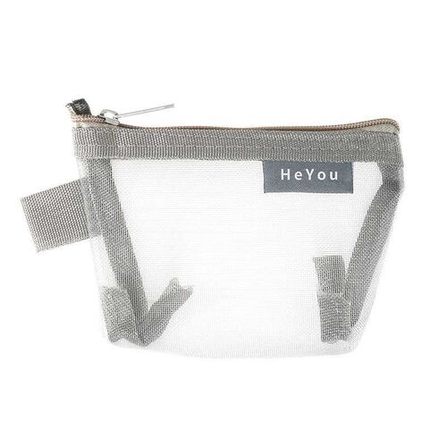 Simple Nylon Stereo troangle Mesh Coin Wallet Large Capacity