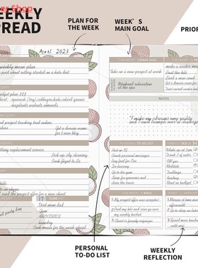 A5 Weekly plan Monthly Plan lattice grid notebook planner