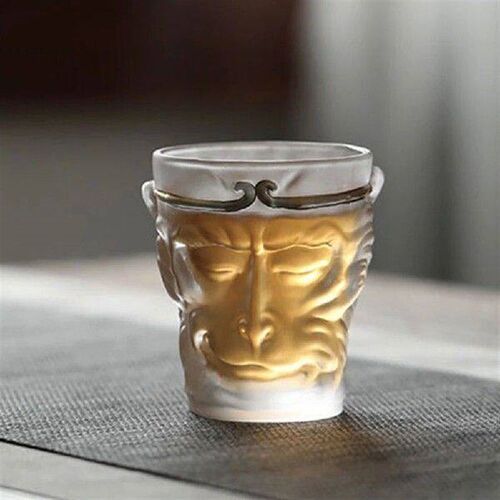 Monkey King Frosted Clear Glass Cup Game Black Myth Chinese
