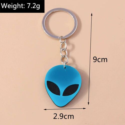 Creative Resin Alien Keychain Heart Animal Keyring Pendants