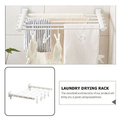 Telescopic Drying Rack Towel Hanger Coat Household Wall