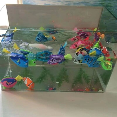 Cat Toy LED Inductive Interactive Swimming Robot Fish Toys G
