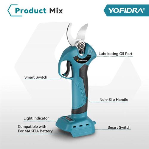 YOFIDRA 45mm Brushless Electric Pruner 4 Gears Cordless Hand