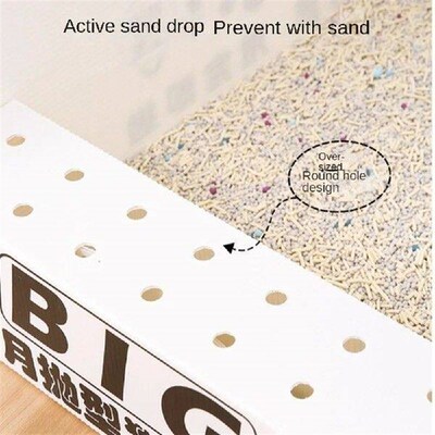 Portable Foldable Pet Cat Litter Box Waterproof PP Travel