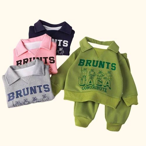 Children Clothes Sets Autumn Winter Polo Sweatshirt+Pants Sp