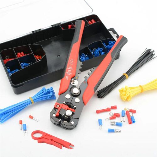 Self-Adjusting Wire Stripper Cable Cutter Kit Electrician Cr