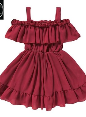 新款 children girls baby dress for kids clothes toddler red