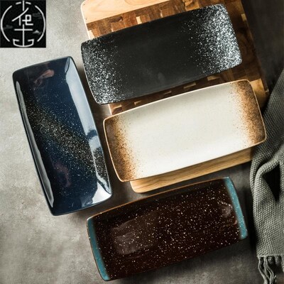 Japanese ceramic plates sushi dish tableware tray cutlery