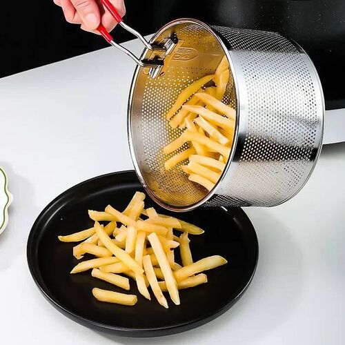 304 Stainless Steel Fried Mesh Kitchen Fry Basket Cooking Ba
