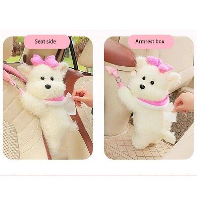 Plush Tissue Box Holder For Car Cute Decorative Holder