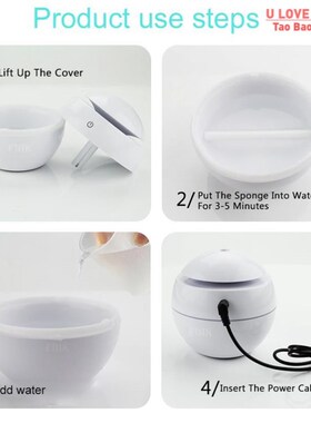Air Humidifier Ultrasonic USB Aroma Diffuser Wood Grain LED