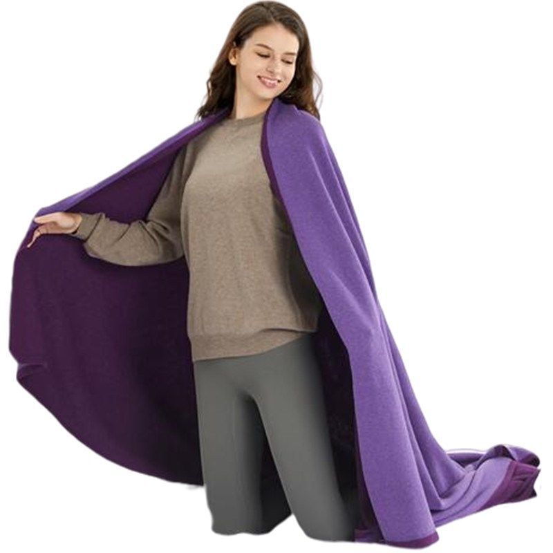 塞上驼字母百搭羊毛毯羊绒盖毯午休空调毯单人学生毛毯夏季毛毯