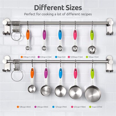 Measuring Cups and Spoons Set Stainless Steel Cooking Baking