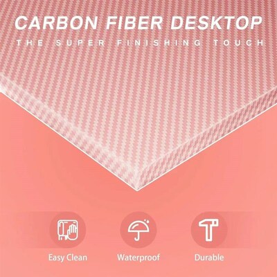 47 Inch Pink L-shaped L-shaped Office Desk, Pink Standing De