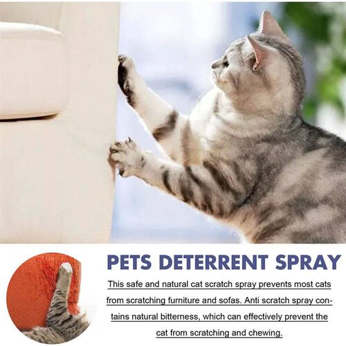 Cat Deterrent Spray Non-Toxic Cat Repellent for Indoor Outdo