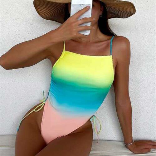 Bikini Swimsuit Fashion one-piece gradient swimsuit