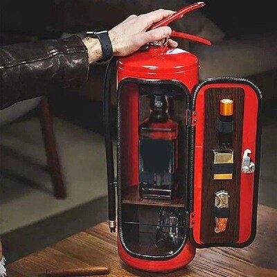 Novelty Fire Extinguisher Mini Bar Liquor Wine Storage