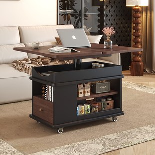 可移动边几折叠升降茶几桌小户型客厅家用阳台小茶桌茶台沙发边柜