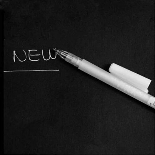 2pcs 0.8MM White Ink Gel Pens Office School Supplies Photo A