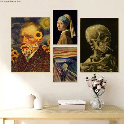 Great Painter Vincent Van Gogh Poster Kraft Paper Famous Oil