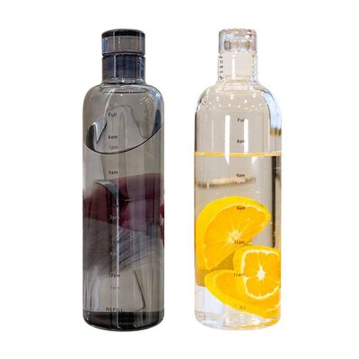 500ml Graduated Plastic Transparent Mug High-value Glass Wat