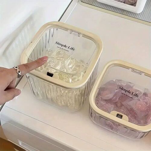 1 Piece of Transparent Mini Desktop Storage Box with Pop-Up