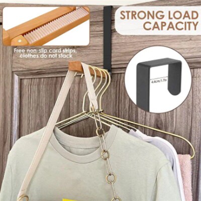 Wall-mounted Door Rear Hanger Metal No Punching Wood Metal F