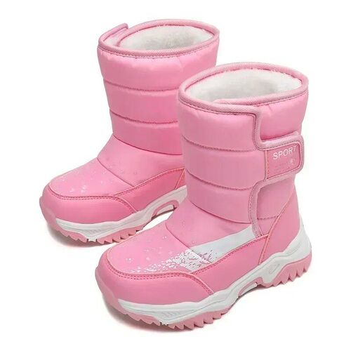 5-12 Winter Warm Fur Snow Boots Children Furry Shoes Boys Gi