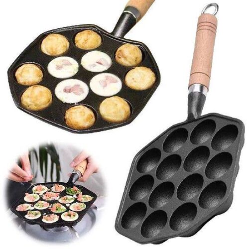 14 Holes Takoyaki Grill Pan Plate Non Stick Octopus Ball