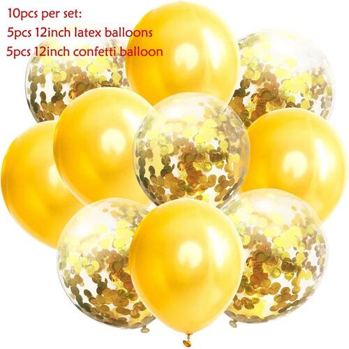 10pcs/lot Glitter Confetti Latex Balloons Romantic Wedding D