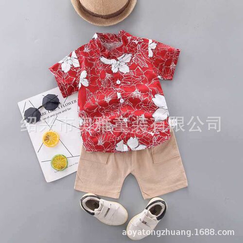 Childrens Clothing Childrens Summer Lel Collar Shirt Set M