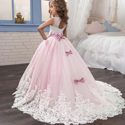 2022 Summer Girls Dress Long Bridesmaid Kids Dresses For Gir