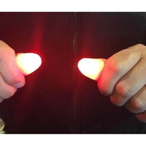 2/4Pcs Funny Magic Light Up Finger Fingers LED Tricks Thumb
