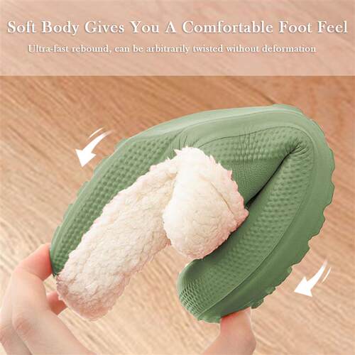 Winter Men's Home Slippers For Woman Plush Waterproof Wa