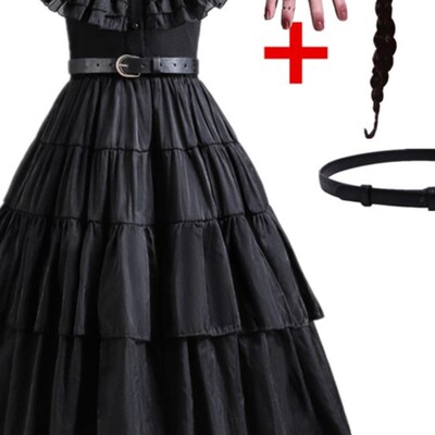 Wednesday Girl Costume for Carnival Halloween Black Events