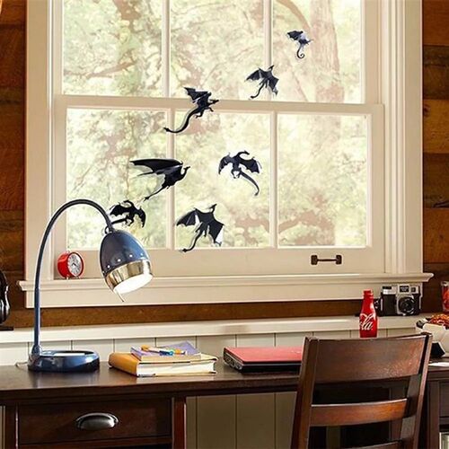7pcs/Lot Gothic 3D Dragons Wall er For Kids Room Bedroom Dec