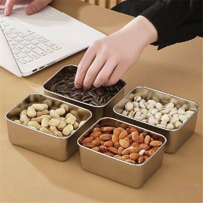 Stainless Steel Food Storage Serving Trays Rectangle