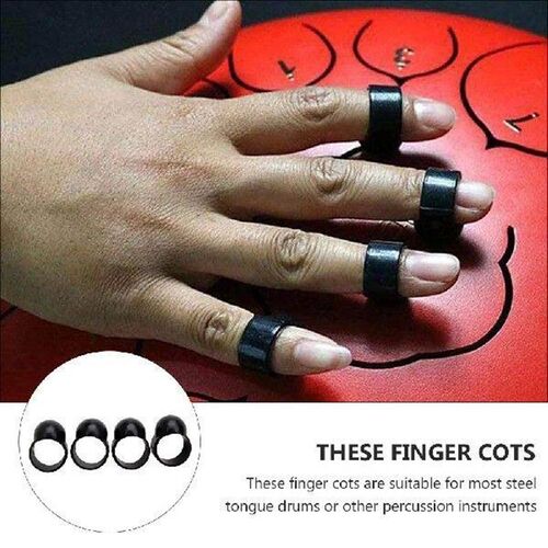 8 Pcs Silicone Finger Cots For Drum Handpan Percussion
