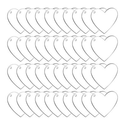 10pcs Transparent Acrylic Disc DIY Handmade Keychain Pendant