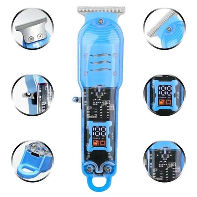 T9 Rechargeable Hair Clippers Transparent Professional Clipp