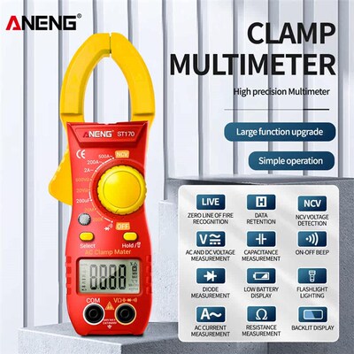 500A ST170 Digital Clamp Meter DC/AC Current Multimeter Amme