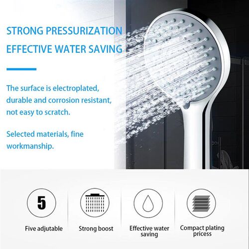 5 Modes Shower Head Set High Rainfall Massage Handheld Bath