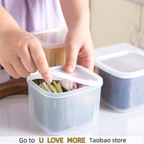 NEW Drain fresh box Refrigerator Fresh-Keeping Box Fruit Veg