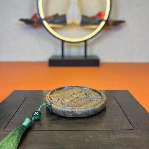 Wind incense wood small mirror portable cosmetic mirror