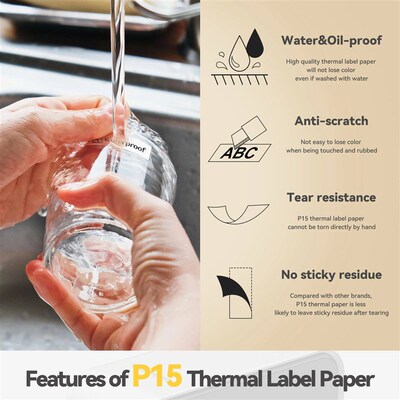 P15 Label Maker Mini Portable Thermal Label Printer Similar
