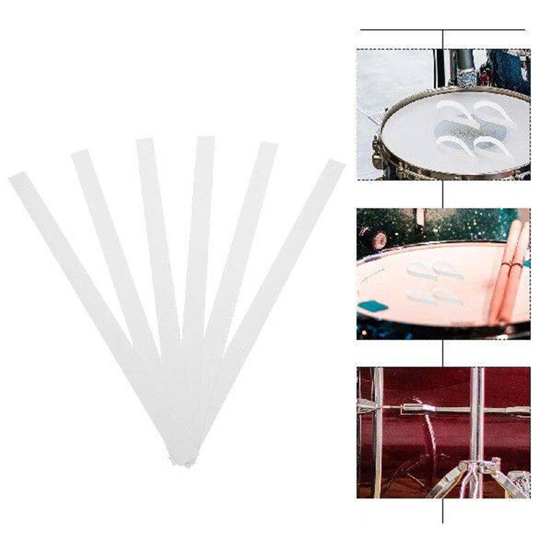 6 Pcs Snare Drum Wire Mounting Strap Steel Installation - 实物图